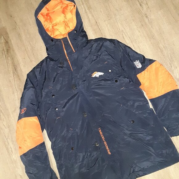 Official NFL Reebok Broncos Coat * Med -Large, Warm, VGUC, Roomy * Denver c2002 - Picture 2 of 14